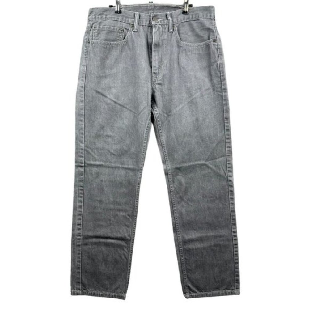 Levis Jeans Mens 34 Grey Western Straight Workwear Outdoor Denim Comfort Pockets